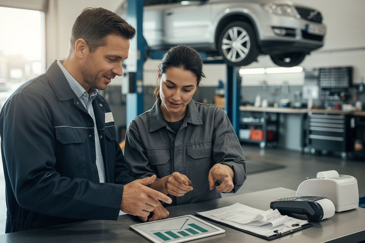 How can my auto repair shop improve approval odds for a merchant cash advance?