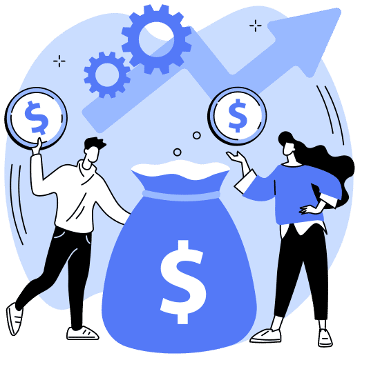 Upward growth arrows illustrating business expansion